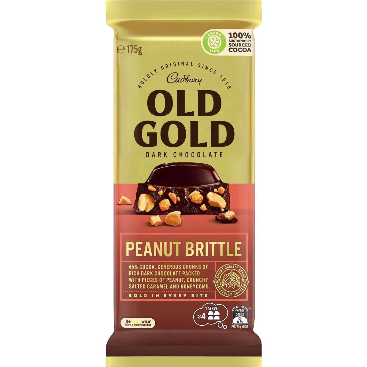 Cadbury Old Gold Peanut Brittle 175g 10% off
