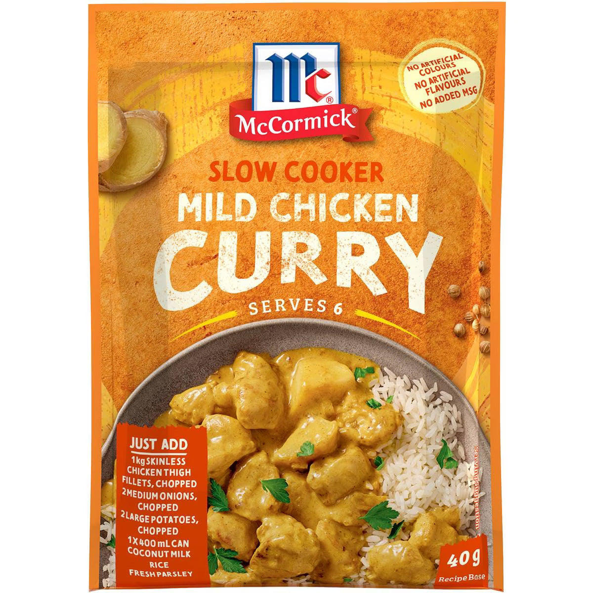 McCormick Slow Cookers Mild Chicken Curry Recipe Base Recipe Base 40g