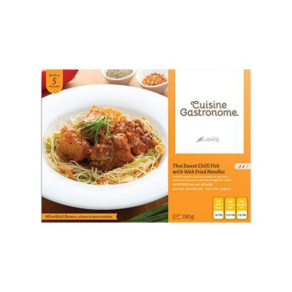 Thai sweet chilli fish with wok fried noodles 280g by Sri Lankan Catering   10%Off