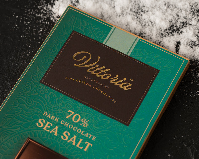 Vittoria Chocolate 70% dark Chocolate With Sea salt 100g 10%Off
